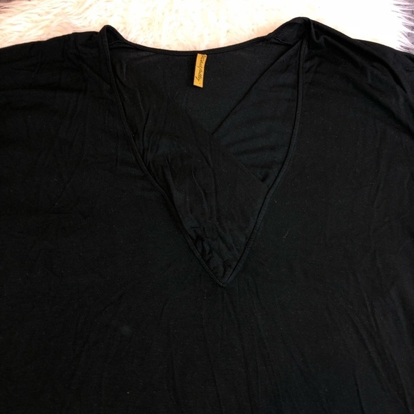 RACHEL PALLY Wrap Neckline Short Sleeve Top Sz S - Picture 3 of 8